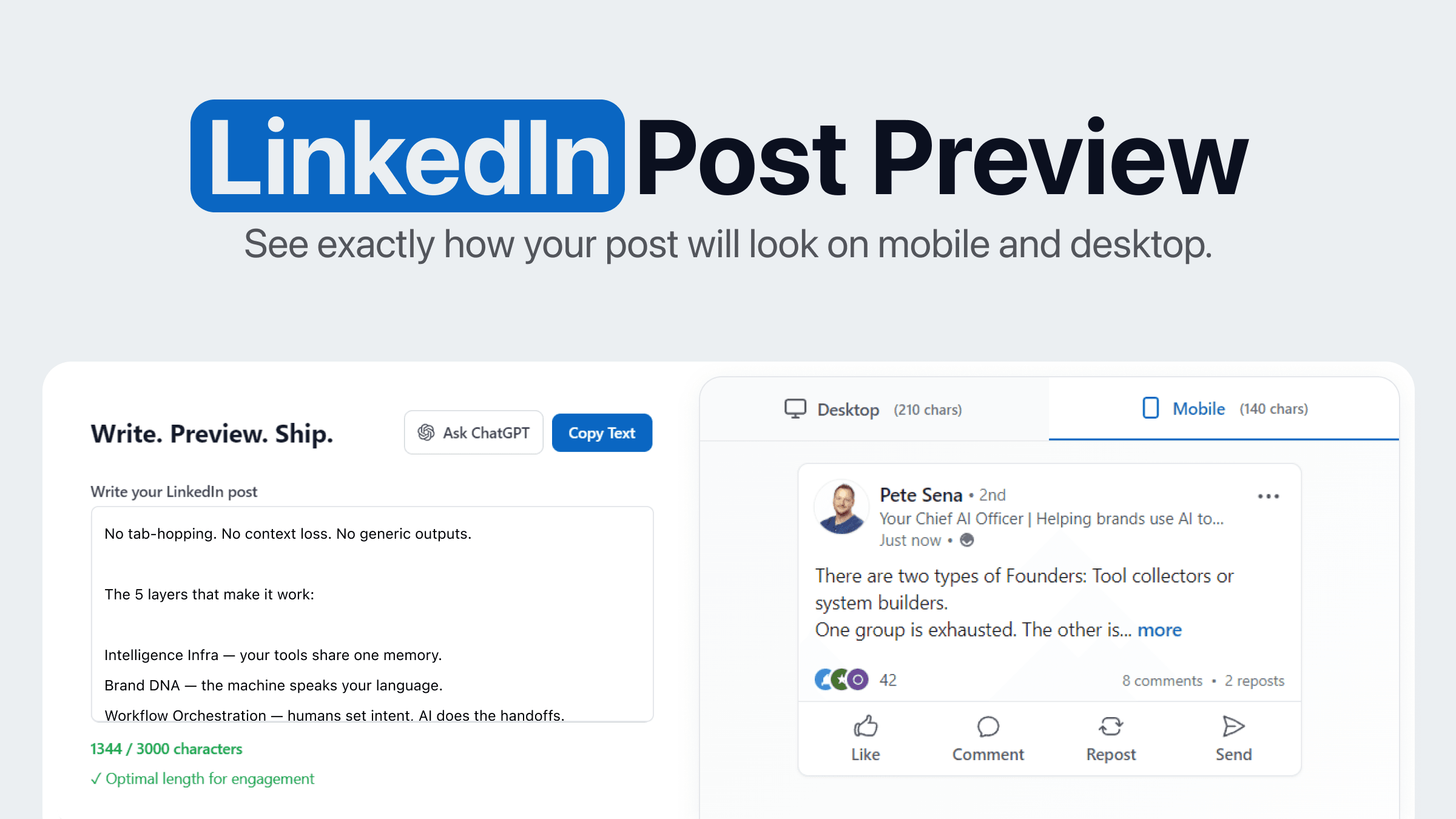 LinkedIn Preview